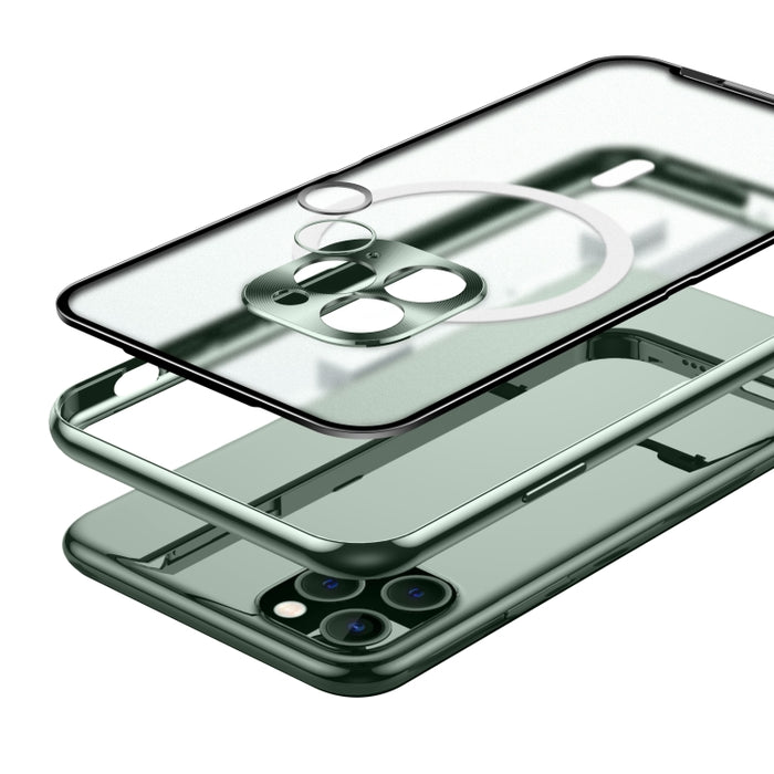 Estuche de teléfono de metal esmerilado con magnético