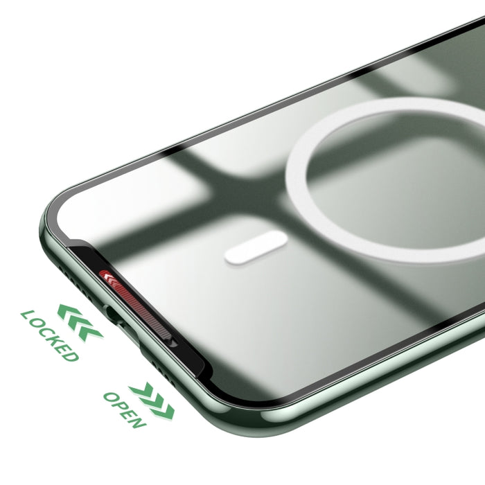 Estuche de teléfono de metal esmerilado con magnético