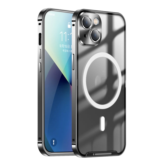 Estuche de teléfono de metal esmerilado con magnético
