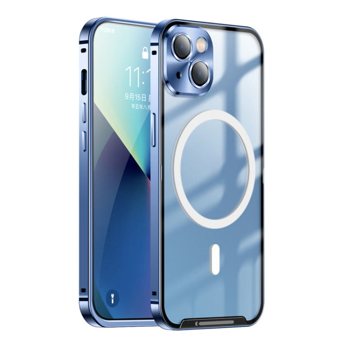 Estuche de teléfono de metal esmerilado con magnético