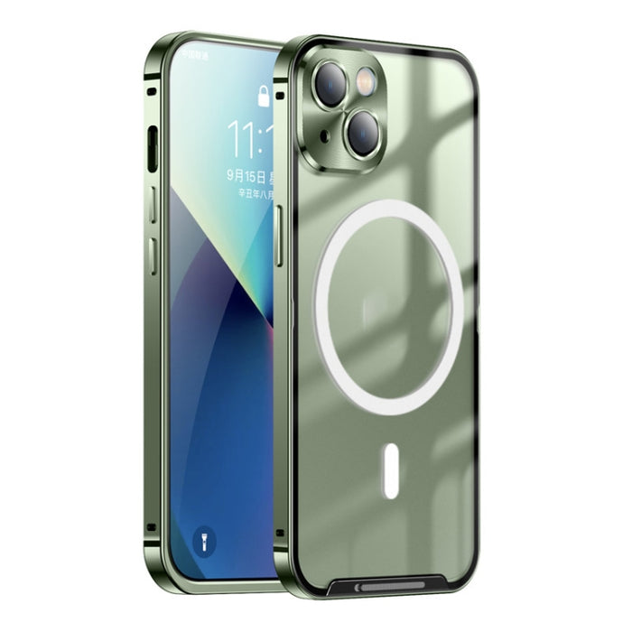 Estuche de teléfono de metal esmerilado con magnético
