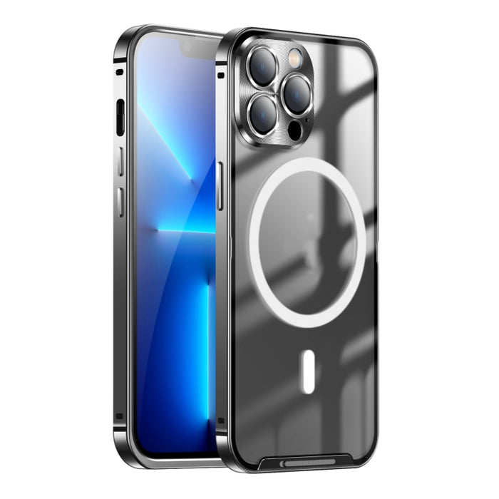 Estuche de teléfono de metal esmerilado con magnético