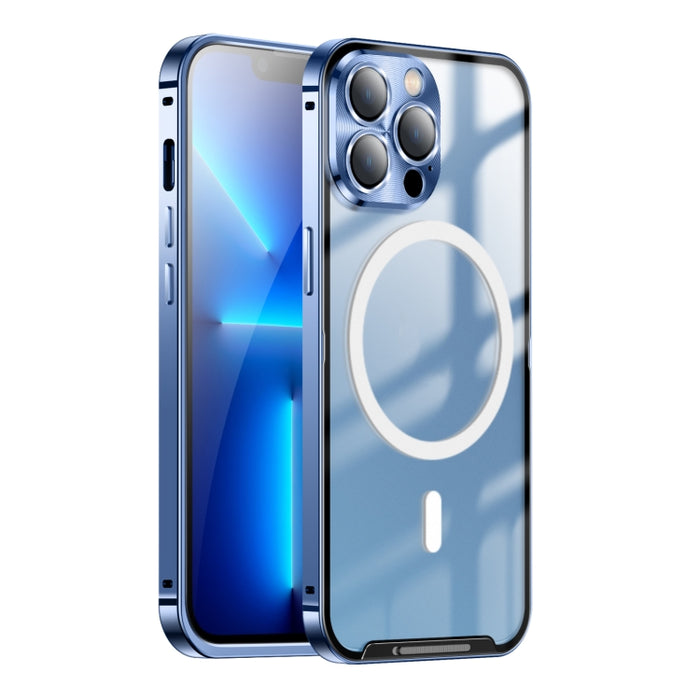 Estuche de teléfono de metal esmerilado con magnético