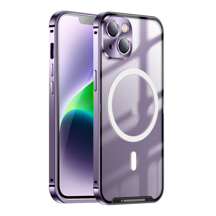 Estuche de teléfono de metal esmerilado con magnético