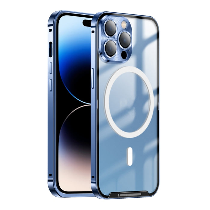 Estuche de teléfono de metal esmerilado con magnético