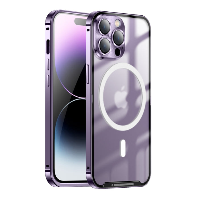 Estuche de teléfono de metal esmerilado con magnético