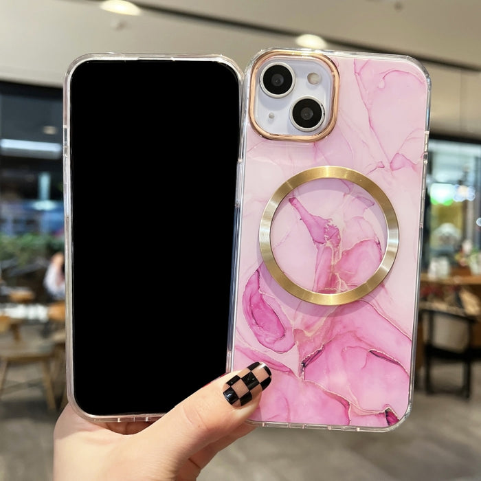 Estuche para teléfono Magsafe de mármol dorado