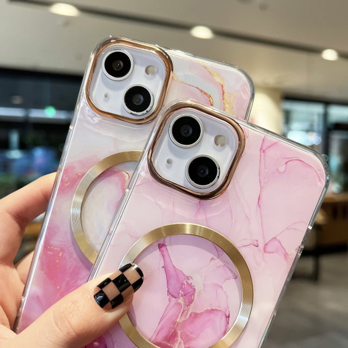 Estuche para teléfono Magsafe de mármol dorado