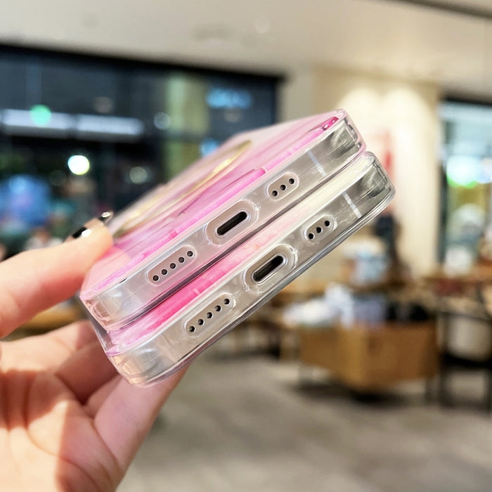 Estuche para teléfono Magsafe de mármol dorado