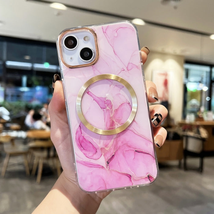 Estuche para teléfono Magsafe de mármol dorado