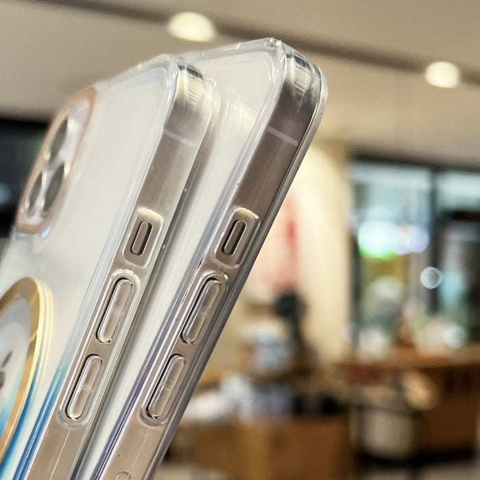 Estuche transparente para teléfono MagSafe de mármol