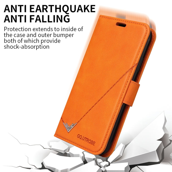 GQUTROBE Estuche para teléfono de cuero en ángulo recto