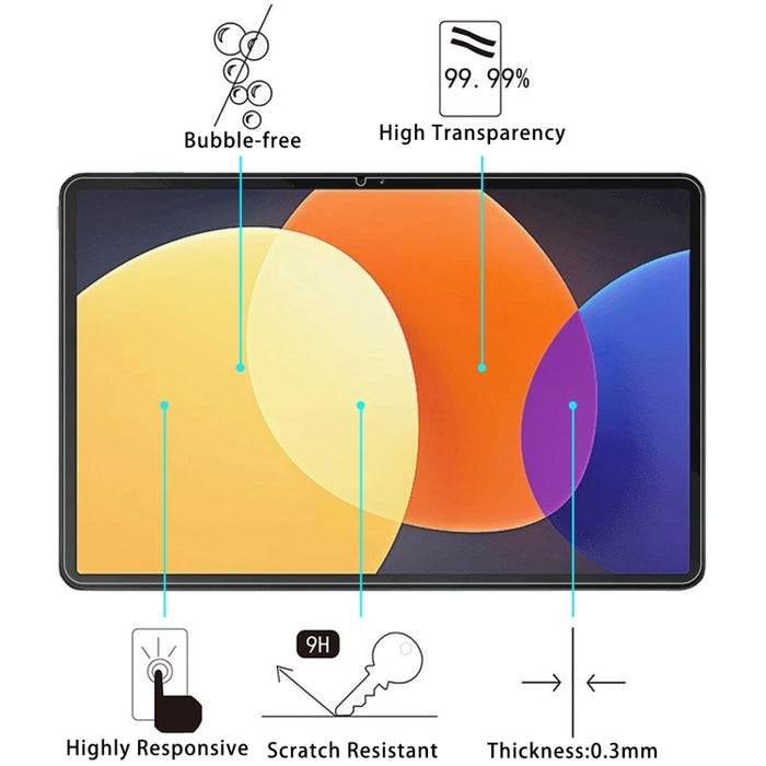 Película de vidrio templado a prueba de explosiones 9H 0.3mm, For Xiaomi Pad 5 Pro 12.4(1 PC), For Huawei MatePad Pro 11 2024 / 2022 (1 PC)