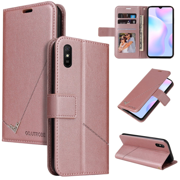 GQUTROBE Estuche para teléfono de cuero en ángulo recto, For Xiaomi Redmi 9A, For Xiaomi Redmi 9C, For Xiaomi Redmi 9, For Xiaomi Redmi K20, For Xiaomi Redmi Note 8T, For Xiaomi Redmi Note 8 Pro, For Xiaomi Redmi Note 8, For Xiaomi Redmi 8A            ...