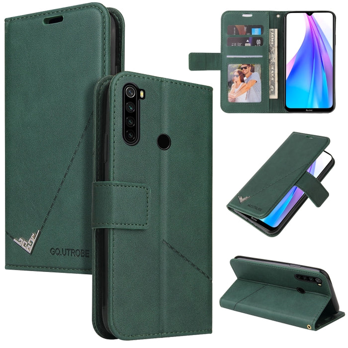 GQUTROBE Estuche para teléfono de cuero en ángulo recto, For Xiaomi Redmi 9A, For Xiaomi Redmi 9C, For Xiaomi Redmi 9, For Xiaomi Redmi K20, For Xiaomi Redmi Note 8T, For Xiaomi Redmi Note 8 Pro, For Xiaomi Redmi Note 8, For Xiaomi Redmi 8A            ...