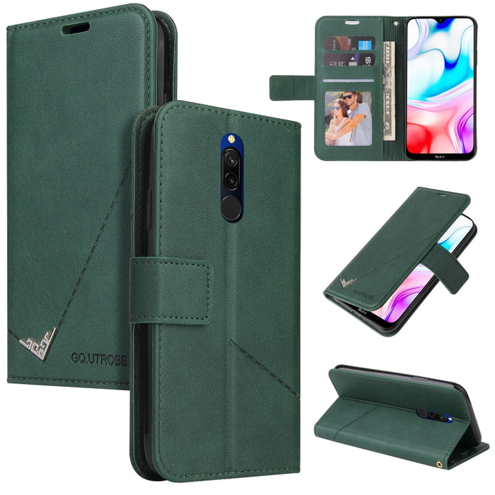 GQUTROBE Estuche para teléfono de cuero en ángulo recto, For Xiaomi Redmi 9A, For Xiaomi Redmi 9C, For Xiaomi Redmi 9, For Xiaomi Redmi K20, For Xiaomi Redmi Note 8T, For Xiaomi Redmi Note 8 Pro, For Xiaomi Redmi Note 8, For Xiaomi Redmi 8A            ...