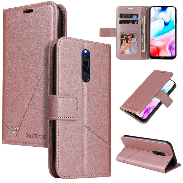 GQUTROBE Estuche para teléfono de cuero en ángulo recto, For Xiaomi Redmi 9A, For Xiaomi Redmi 9C, For Xiaomi Redmi 9, For Xiaomi Redmi K20, For Xiaomi Redmi Note 8T, For Xiaomi Redmi Note 8 Pro, For Xiaomi Redmi Note 8, For Xiaomi Redmi 8A            ...
