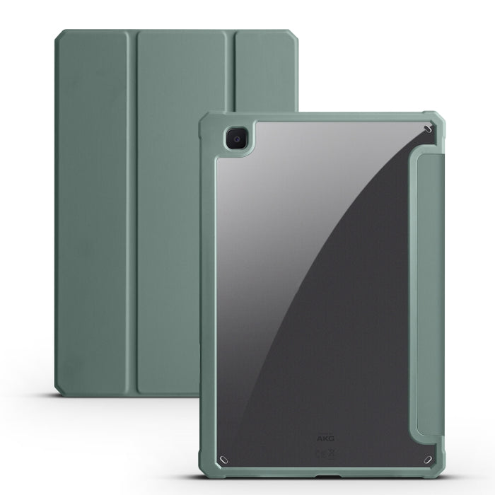 Estuche de tableta de cuero inteligente de 3 pliegues de acrílico