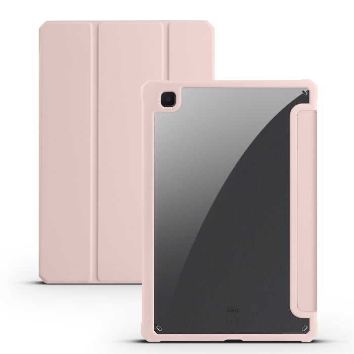 Estuche de tableta de cuero inteligente de 3 pliegues de acrílico