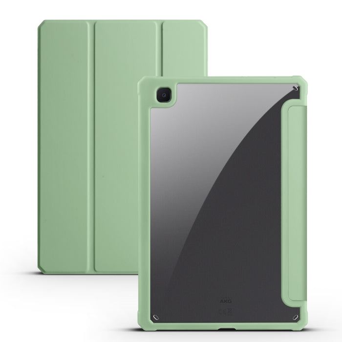 Estuche de tableta de cuero inteligente de 3 pliegues de acrílico