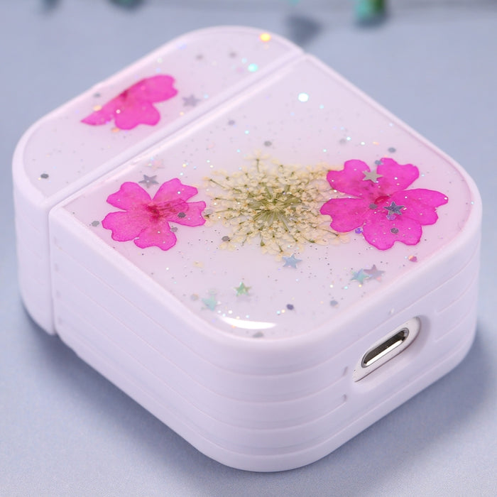 Para AirPods 1 / 2 Beautiful Ladies Flowers Pattern Estuche protector para auriculares inalámbricos