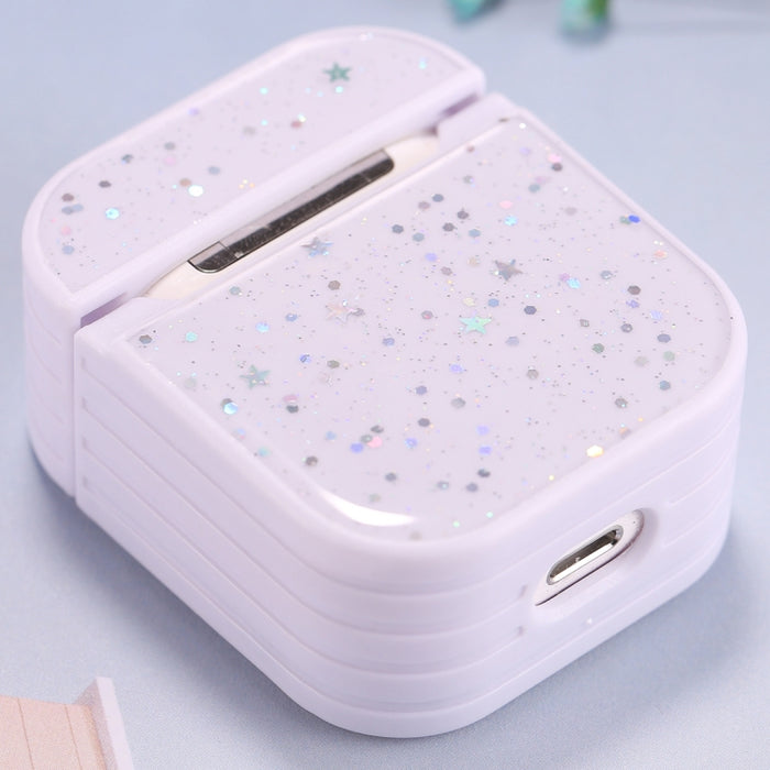 Para AirPods 1 / 2 Beautiful Ladies Flowers Pattern Estuche protector para auriculares inalámbricos