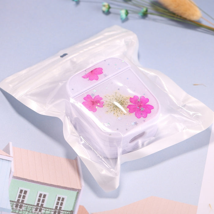 Para AirPods 1 / 2 Beautiful Ladies Flowers Pattern Estuche protector para auriculares inalámbricos