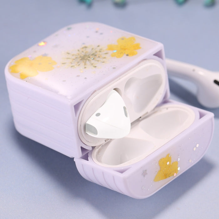 Para AirPods 1 / 2 Beautiful Ladies Flowers Pattern Estuche protector para auriculares inalámbricos