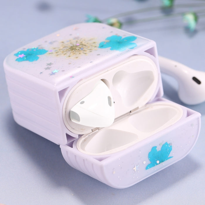 Para AirPods 1 / 2 Beautiful Ladies Flowers Pattern Estuche protector para auriculares inalámbricos