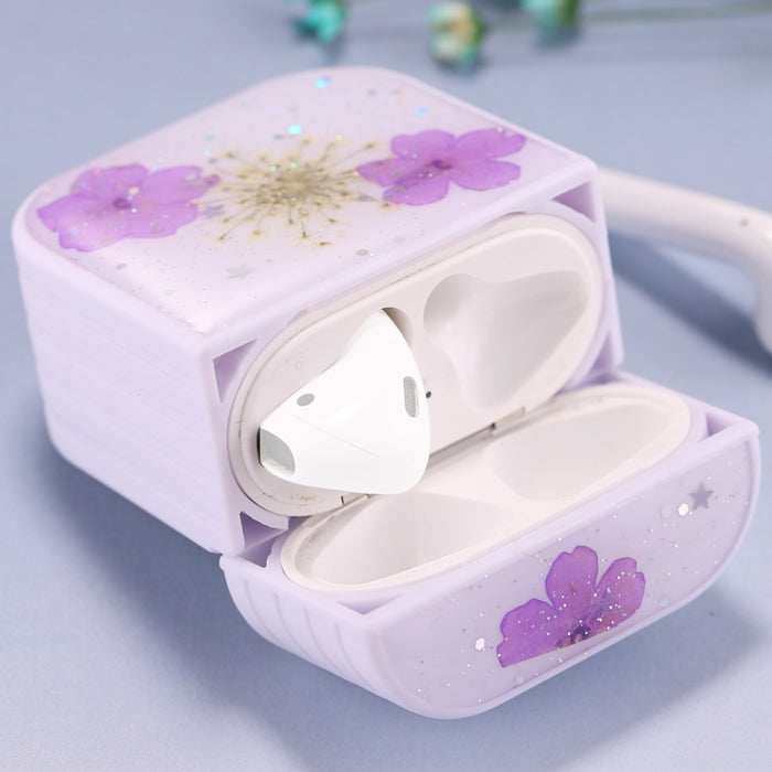 Para AirPods 1 / 2 Beautiful Ladies Flowers Pattern Estuche protector para auriculares inalámbricos