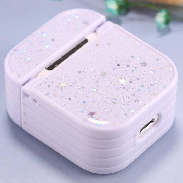 Para AirPods 1 / 2 Estuche protector para auriculares inalámbricos con patrón de flores de Gypsophila
