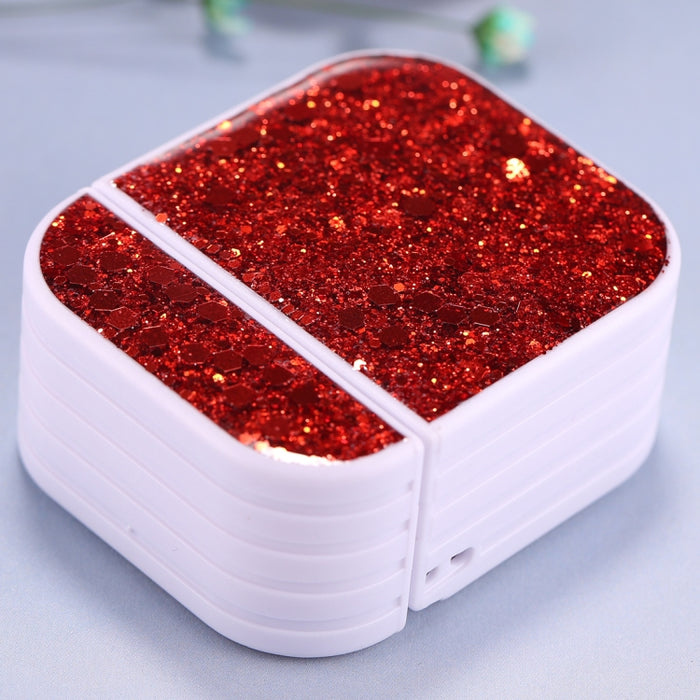 Para AirPods 1 / 2 Estuche protector para auriculares inalámbricos con lentejuelas brillantes