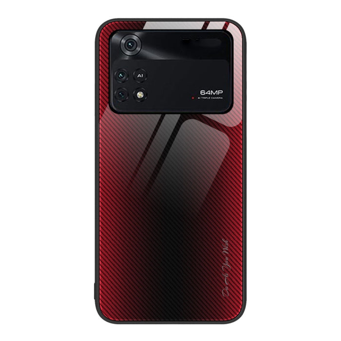 Caja del teléfono de TPU de vidrio degradado de textura, For Xiaomi Poco M4 Pro, For Xiaomi Poco M4 Pro 5G, For Xiaomi Poco X4 Pro 5G, For Xiaomi Redmi 10C, For Xiaomi Redmi K50, For Xiaomi Redmi K50 Pro, For Xiaomi Redmi Note 10 Pro                   ...