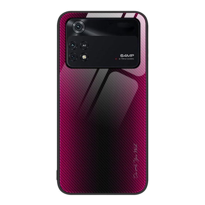 Caja del teléfono de TPU de vidrio degradado de textura, For Xiaomi Poco M4 Pro, For Xiaomi Poco M4 Pro 5G, For Xiaomi Poco X4 Pro 5G, For Xiaomi Redmi 10C, For Xiaomi Redmi K50, For Xiaomi Redmi K50 Pro, For Xiaomi Redmi Note 10 Pro                   ...