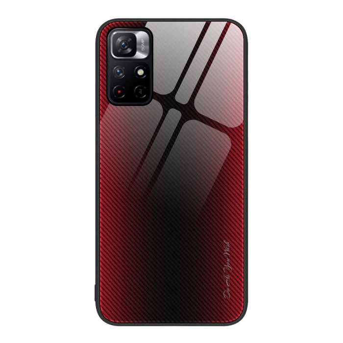 Caja del teléfono de TPU de vidrio degradado de textura, For Xiaomi Poco M4 Pro, For Xiaomi Poco M4 Pro 5G, For Xiaomi Poco X4 Pro 5G, For Xiaomi Redmi 10C, For Xiaomi Redmi K50, For Xiaomi Redmi K50 Pro, For Xiaomi Redmi Note 10 Pro                   ...
