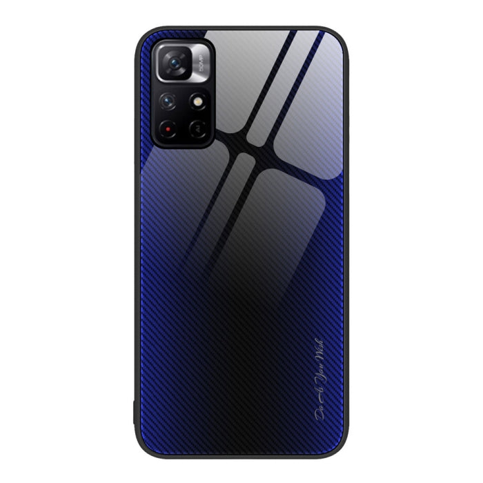 Caja del teléfono de TPU de vidrio degradado de textura, For Xiaomi Poco M4 Pro, For Xiaomi Poco M4 Pro 5G, For Xiaomi Poco X4 Pro 5G, For Xiaomi Redmi 10C, For Xiaomi Redmi K50, For Xiaomi Redmi K50 Pro, For Xiaomi Redmi Note 10 Pro                   ...