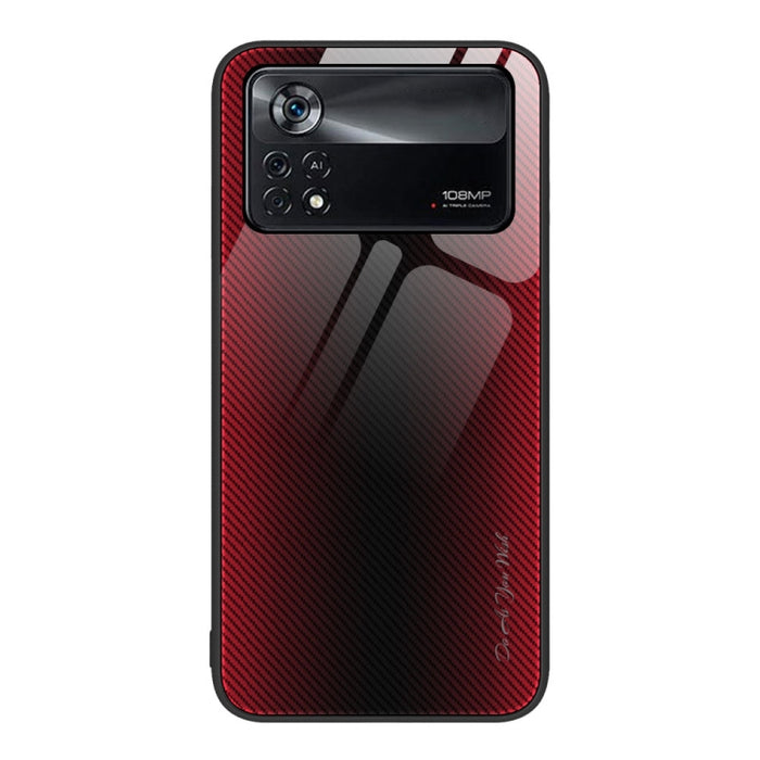 Caja del teléfono de TPU de vidrio degradado de textura, For Xiaomi Poco M4 Pro, For Xiaomi Poco M4 Pro 5G, For Xiaomi Poco X4 Pro 5G, For Xiaomi Redmi 10C, For Xiaomi Redmi K50, For Xiaomi Redmi K50 Pro, For Xiaomi Redmi Note 10 Pro                   ...