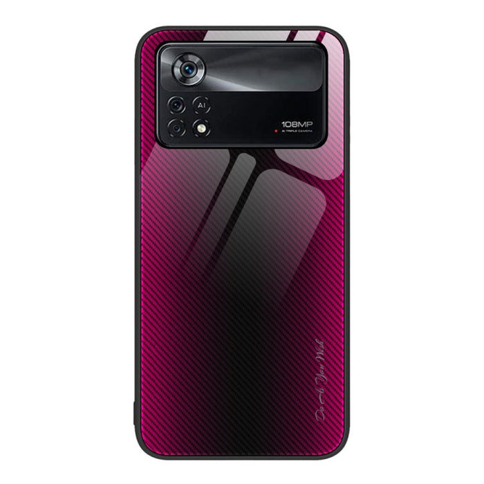Caja del teléfono de TPU de vidrio degradado de textura, For Xiaomi Poco M4 Pro, For Xiaomi Poco M4 Pro 5G, For Xiaomi Poco X4 Pro 5G, For Xiaomi Redmi 10C, For Xiaomi Redmi K50, For Xiaomi Redmi K50 Pro, For Xiaomi Redmi Note 10 Pro                   ...