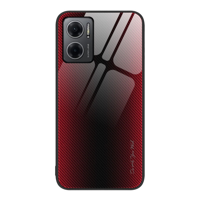 Caja del teléfono de TPU de vidrio degradado de textura, For Xiaomi Poco M4 Pro, For Xiaomi Poco M4 Pro 5G, For Xiaomi Poco X4 Pro 5G, For Xiaomi Redmi 10C, For Xiaomi Redmi K50, For Xiaomi Redmi K50 Pro, For Xiaomi Redmi Note 10 Pro                   ...
