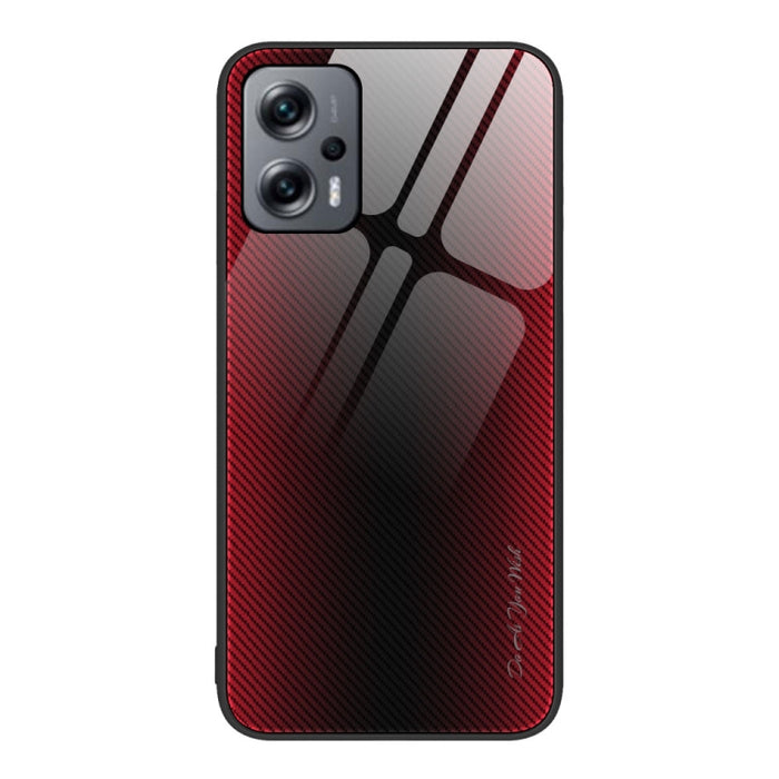 Caja del teléfono de TPU de vidrio degradado de textura, For Xiaomi Poco M4 Pro, For Xiaomi Poco M4 Pro 5G, For Xiaomi Poco X4 Pro 5G, For Xiaomi Redmi 10C, For Xiaomi Redmi K50, For Xiaomi Redmi K50 Pro, For Xiaomi Redmi Note 10 Pro                   ...