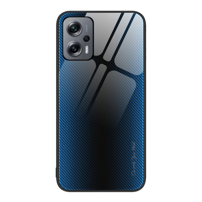 Caja del teléfono de TPU de vidrio degradado de textura, For Xiaomi Poco M4 Pro, For Xiaomi Poco M4 Pro 5G, For Xiaomi Poco X4 Pro 5G, For Xiaomi Redmi 10C, For Xiaomi Redmi K50, For Xiaomi Redmi K50 Pro, For Xiaomi Redmi Note 10 Pro                   ...