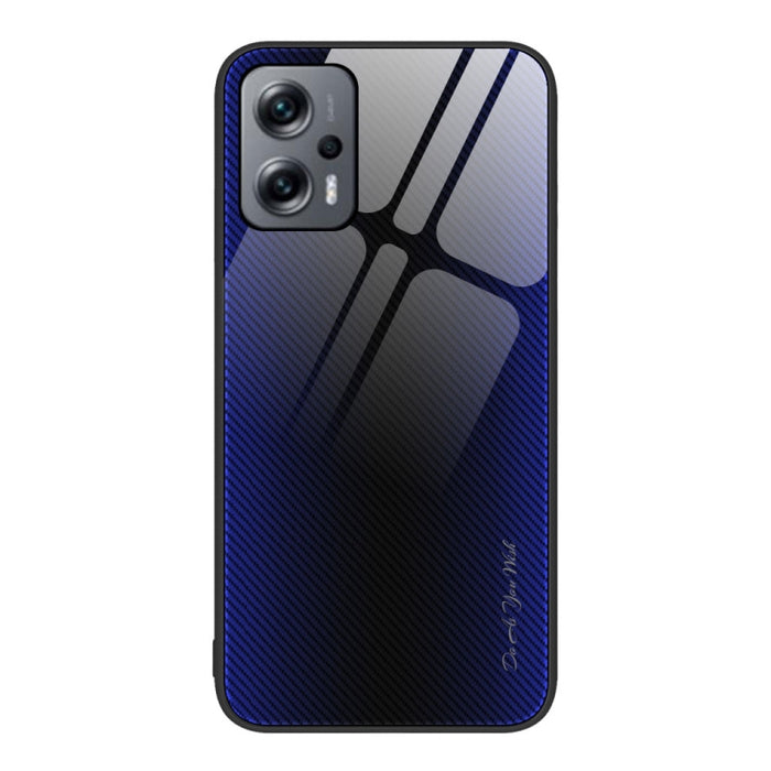 Caja del teléfono de TPU de vidrio degradado de textura, For Xiaomi Poco M4 Pro, For Xiaomi Poco M4 Pro 5G, For Xiaomi Poco X4 Pro 5G, For Xiaomi Redmi 10C, For Xiaomi Redmi K50, For Xiaomi Redmi K50 Pro, For Xiaomi Redmi Note 10 Pro                   ...