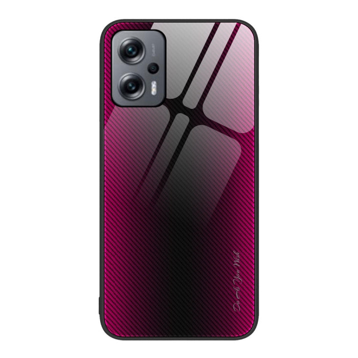 Caja del teléfono de TPU de vidrio degradado de textura, For Xiaomi Poco M4 Pro, For Xiaomi Poco M4 Pro 5G, For Xiaomi Poco X4 Pro 5G, For Xiaomi Redmi 10C, For Xiaomi Redmi K50, For Xiaomi Redmi K50 Pro, For Xiaomi Redmi Note 10 Pro                   ...