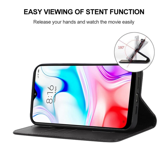 Caja de teléfono de cuero con cierre magnético, For Xiaomi Redmi 8, For Xiaomi Redmi 8A Pro, For Xiaomi Redmi 10X Pro 5G, For Xiaomi Redmi Note 9T, For Xiaomi Mi 10T Lite 5G, For Xiaomi 12S Ultra, For Xiaomi Black Shark 3S                              ...