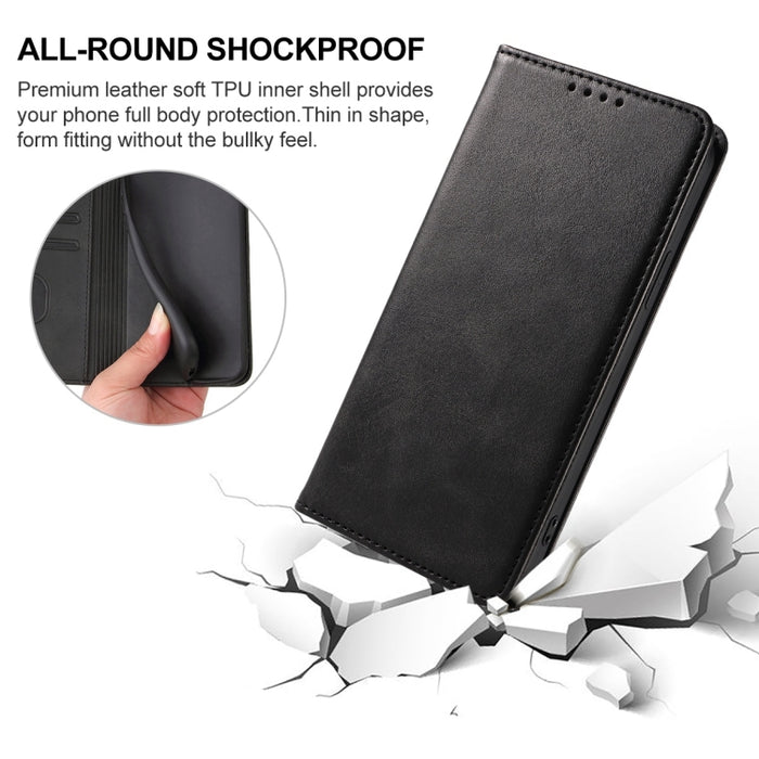 Caja de teléfono de cuero con cierre magnético, For Xiaomi Redmi 8, For Xiaomi Redmi 8A Pro, For Xiaomi Redmi 10X Pro 5G, For Xiaomi Redmi Note 9T, For Xiaomi Mi 10T Lite 5G, For Xiaomi 12S Ultra, For Xiaomi Black Shark 3S                              ...