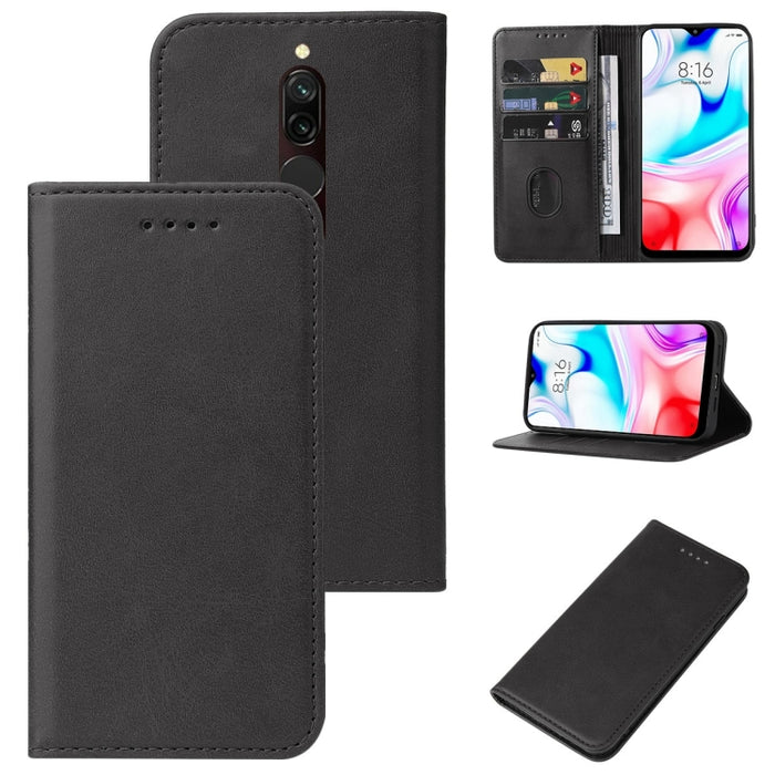 Caja de teléfono de cuero con cierre magnético, For Xiaomi Redmi 8, For Xiaomi Redmi 8A Pro, For Xiaomi Redmi 10X Pro 5G, For Xiaomi Redmi Note 9T, For Xiaomi Mi 10T Lite 5G, For Xiaomi 12S Ultra, For Xiaomi Black Shark 3S                              ...