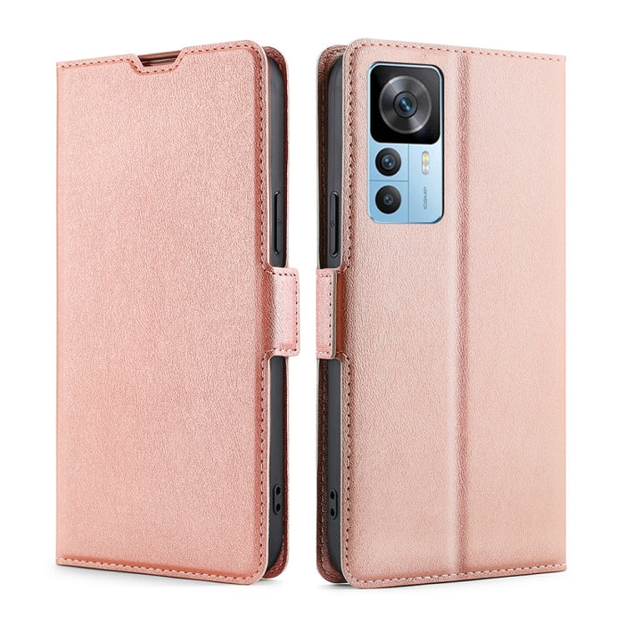 Estuche para teléfono de cuero con tapa horizontal y hebilla lateral ultradelgada de voltaje, For OnePlus Ace Pro 5G, For TCL 305i, For Xiaomi Redmi K50 Ultra/Xiaomi 12T/Xiaomi 12T Pro, For Asus Zenfone 9, For Huawei nova Y90 4G