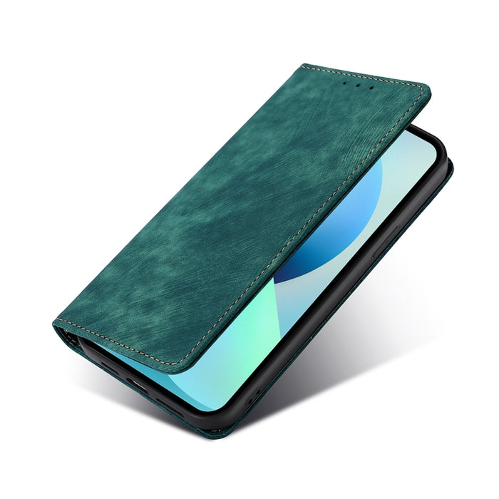 Estuche para teléfono de cuero magnético con cepillo antirrobo RFID, For OnePlus Ace Pro 5G, For TCL 305i, For Xiaomi Redmi K50 Ultra/Xiaomi 12T/Xiaomi 12T Pro, For Asus Zenfone 9, For Huawei nova Y90 4G