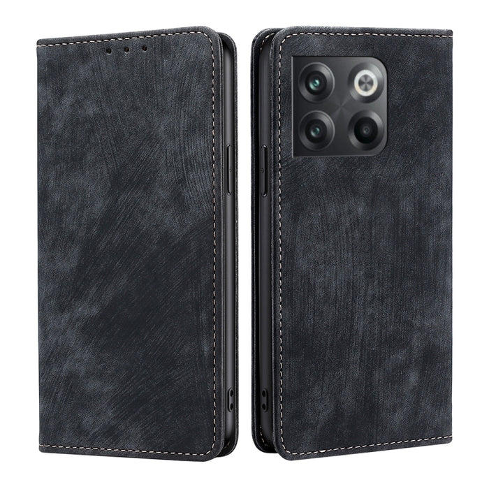 Estuche para teléfono de cuero magnético con cepillo antirrobo RFID, For OnePlus Ace Pro 5G, For TCL 305i, For Xiaomi Redmi K50 Ultra/Xiaomi 12T/Xiaomi 12T Pro, For Asus Zenfone 9, For Huawei nova Y90 4G