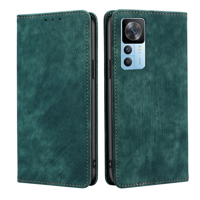 Estuche para teléfono de cuero magnético con cepillo antirrobo RFID, For OnePlus Ace Pro 5G, For TCL 305i, For Xiaomi Redmi K50 Ultra/Xiaomi 12T/Xiaomi 12T Pro, For Asus Zenfone 9, For Huawei nova Y90 4G